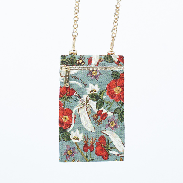Сумка для телефона «Lenel x VUA-LYA» "Цветы России" на ремне с цепочкой