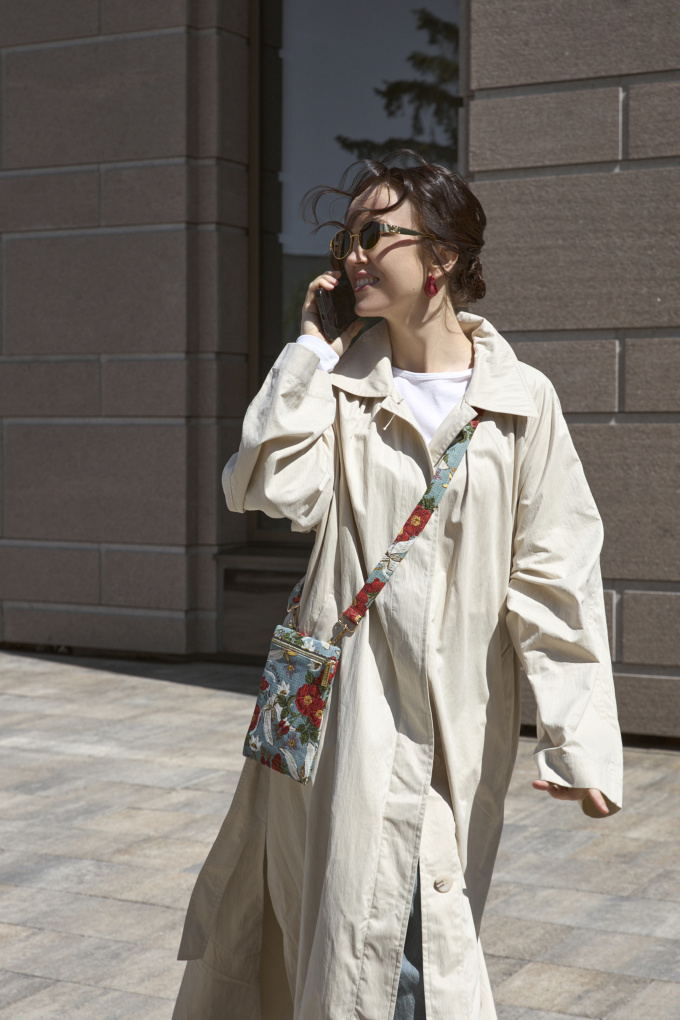 Сумка для телефона «Lenel x VUA-LYA» " Цветы России" на текстильном ремне от Lenel - купить в официальном интернет-магазине Ленель